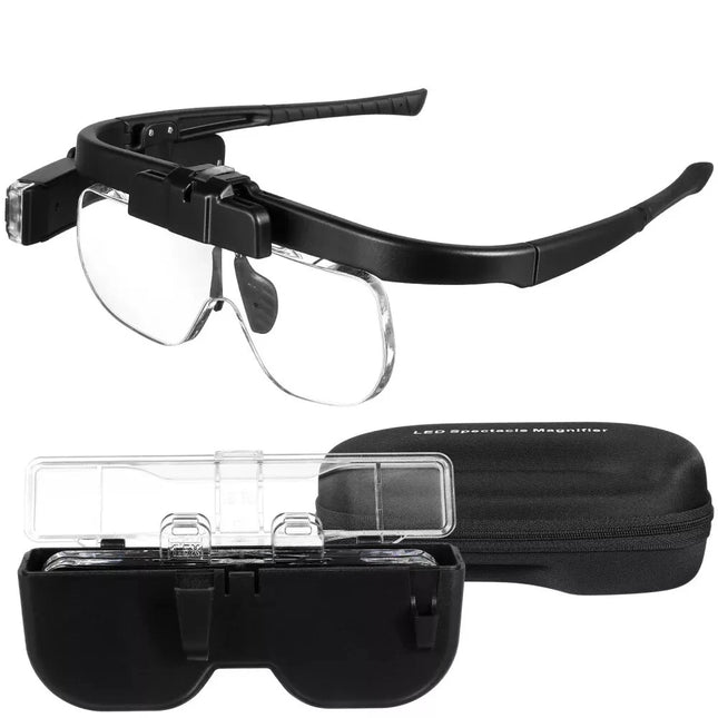 450% Magnifier Glasses W/ Led Light Magnifying Glasses Loupes Reading Sewing