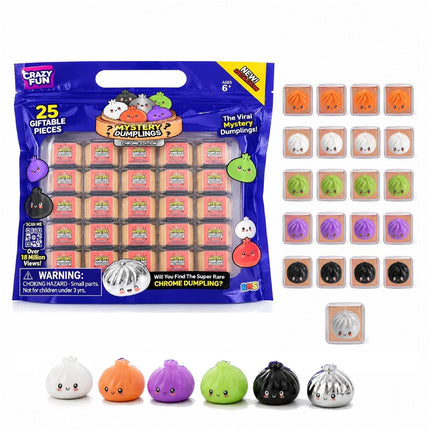 Crazy Fun Extra Mini Mystery Dumpling Chrome Edition 25 Pack Xmas Gift