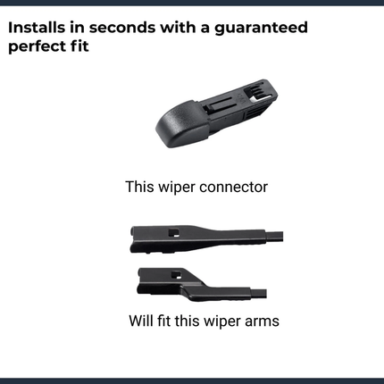 Aero Wiper Blades for Tesla Model Y 2021 - 2024 Front Pair 26" + 20" Replacement