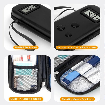 Insulin Cooler Travel Case Temperature Display Refrigerated Medicine Cooling Bag