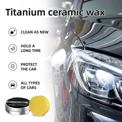 3PCS Titanium Ceramic Wax Cream,Strong Protection Car Coating Polishing Wax