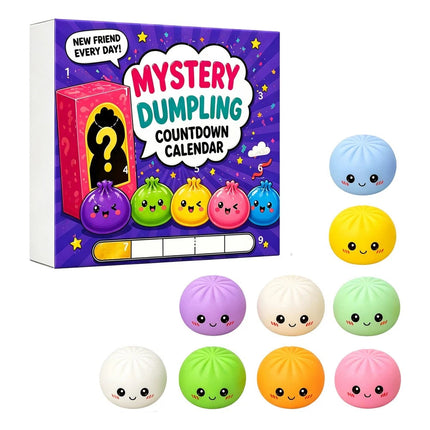 Giant Dumpling Squishys, Baozi Shaped Stress Relief Toy, Jumbo Rainbow Stress Ball Toy  (9Pcs/Set)