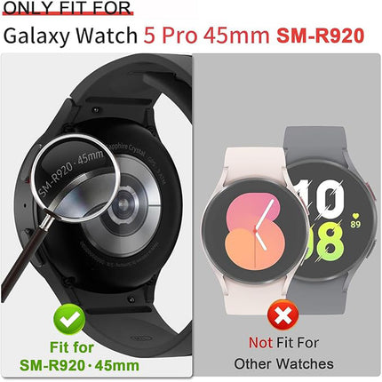 Samsung Galaxy Watch 5 Pro 45mm Screen Protector Case, Full Protection Cover Soft TPU Bumper Frame