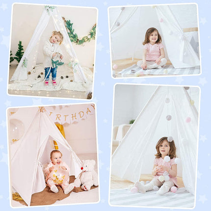 160cm Large Kids Teepee Play Tent Indoor House Children Wigwam Toys