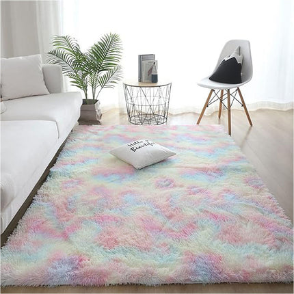Rainbow 100cm x 160cm Soft Plush Floor Carpet Rug Mat Living Room Bedroom