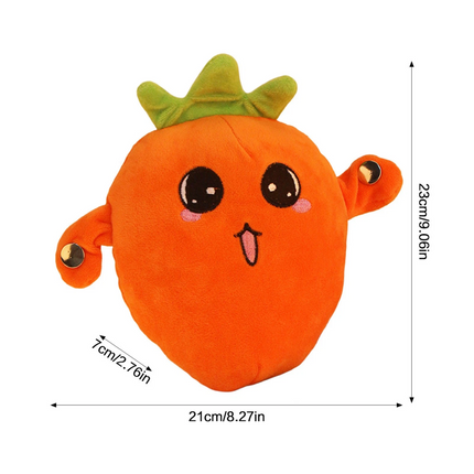 3PCS Interactive Musical Toy Fruit Sensing Beat Piano Plush Toy Electric Plush Toy