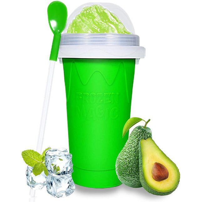 Green Slushie Maker Cup Quick Freeze Magic Squeeze Cup Milkshake Cup Ice Cream Maker