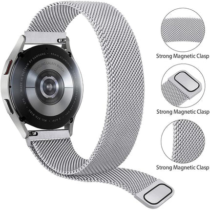 Samsung Galaxy Watch 4  5 Classic 40 44 42 45 46mm Milanese Magnetic Replace Band-Sliver