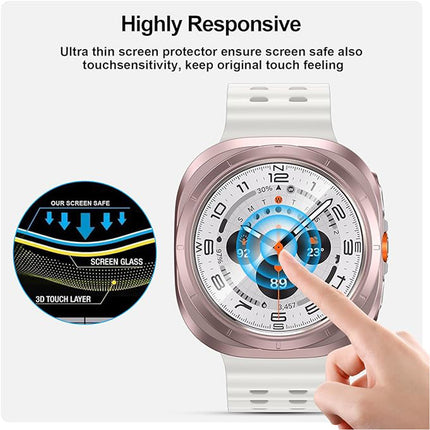 For Samsung Galaxy Watch Ultra 47mm Case Screen Protector Face Cover Smart Rose Gold