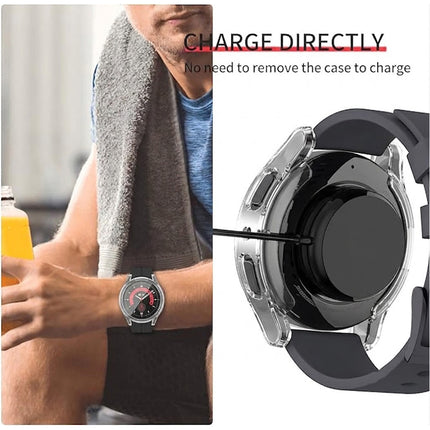 Samsung Galaxy Watch 5 Pro 45mm Screen Protector Case, Full Protection Cover Soft TPU Bumper Frame