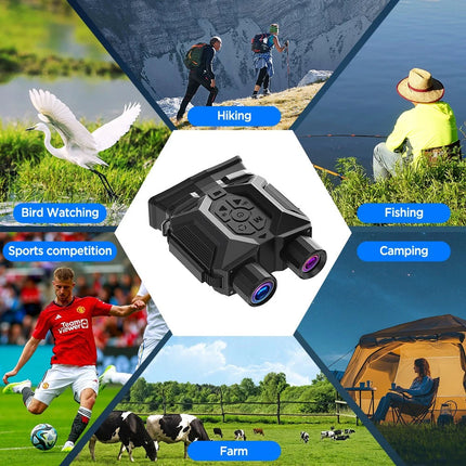 8X Zoom Digital Binoculars 4K Infrared Video Recording Night Vision Goggles AUU