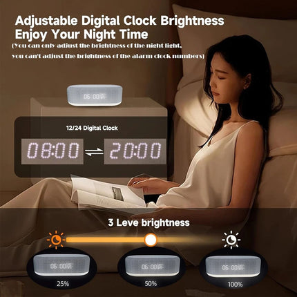 Digital Alarm Clock Charging Station Bluetooth Speaker 15W Wireless Fast Charger