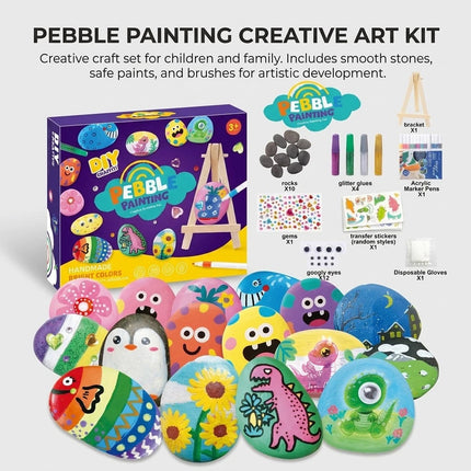 Rock Painting Kit DIY Arts Crafts Supplies Party Gift Set