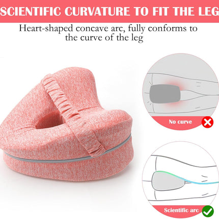 Memory Foam Leg Pillow Cushion Knee Support Pain Relief Washable Cover Bed Sofa Red