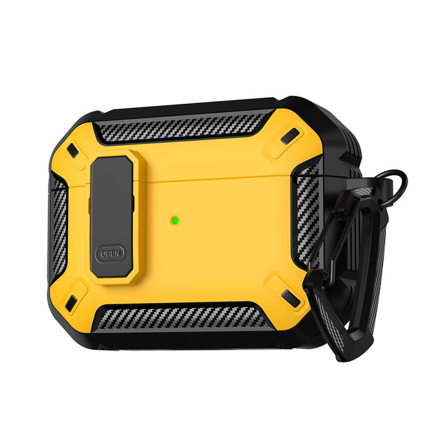 Yellow Armor Case For Apple AirPods Pro, Heavy Duty Shockproof Earphone Protective Cover