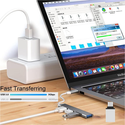 USB Type C USB Extender 3.0 2.0 Multi Port Hub 4 Port MacBook Windows Extension