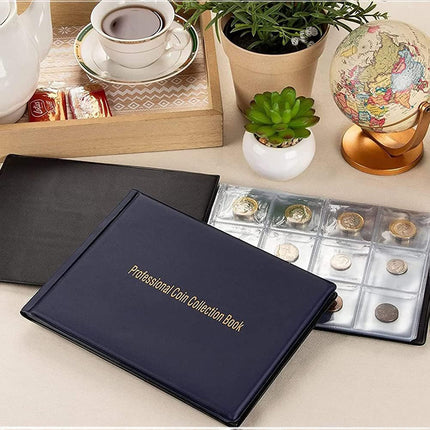 2Pcs 240 Coin Holder Collection Storage Collecting Money Penny Pockets Album Book