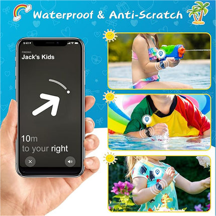 3Packs Apple AirTag Case Wristband Protective Cover Nylon Blue And Black