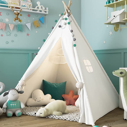 160cm Large Kids Teepee Play Tent Indoor House Children Wigwam Toys