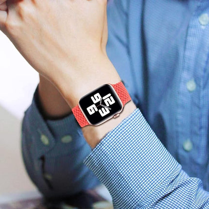 Nylon Elastic Band For Apple Watch 38/40/41mm Series 11 42mm SE 3 40mm Dark Orange