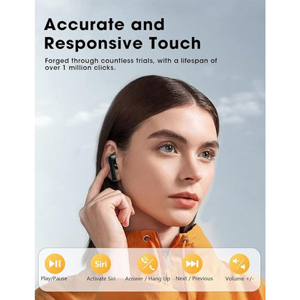 Black Sweatproof Wireless Bluetooth Earphones Headphones Sport Gym Earbuds with Mic