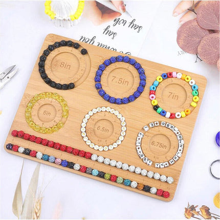 Wooden Beading Plate DIY Bead Design Plate String Crafting Bead Finishing Tool