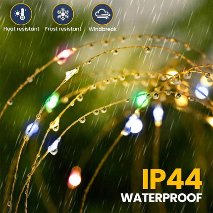 2Pack Solar Powered Garden Outdoor Lights Firework Yard Pathway Christmas Lights
