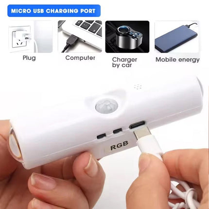 4Pcs USB Rechargeable Motion Sensor LED Night Light Wall Indoor Wireless Lamp Up-Down