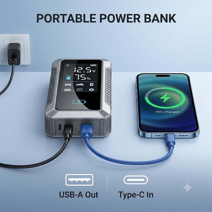 Portable Car Jump Starter 99800mAh Power Bank Pack Battery Charger Booster 12V