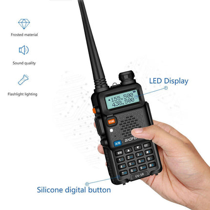 LCD Long Range UHF with Headsets USB Rechargeable