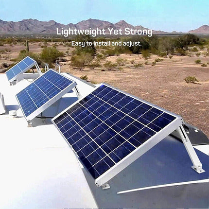 2Pcs Solar Panel Tilt Mount Brackets RV Flat Surface Mounting Set Adjustable