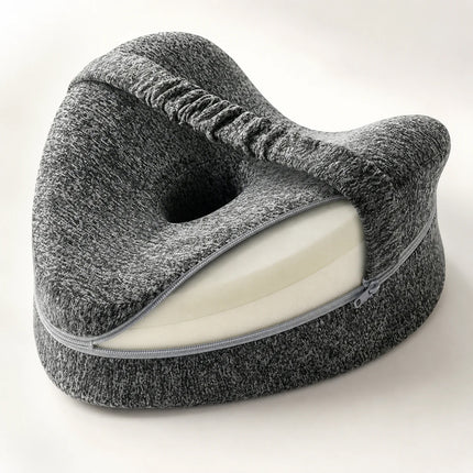 Memory Foam Leg Pillow Cushion Knee Support Pillow with Washable Cover for Bed and Sofa