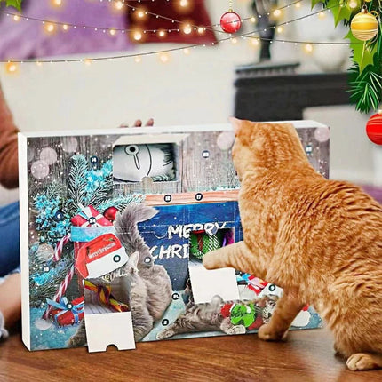 Cat Advent Calendar 2024 Christmas Countdown Calendar for Kitten Toys 24 PCS