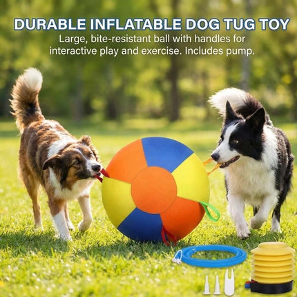 45Cm Jumbo Herding Ball Inflatable with Handle Cover & Pump for Dogs B