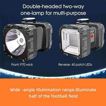 100000LM LED Searchlight Spotlight USB Rechargeable Hand Torch Work Light Lamp