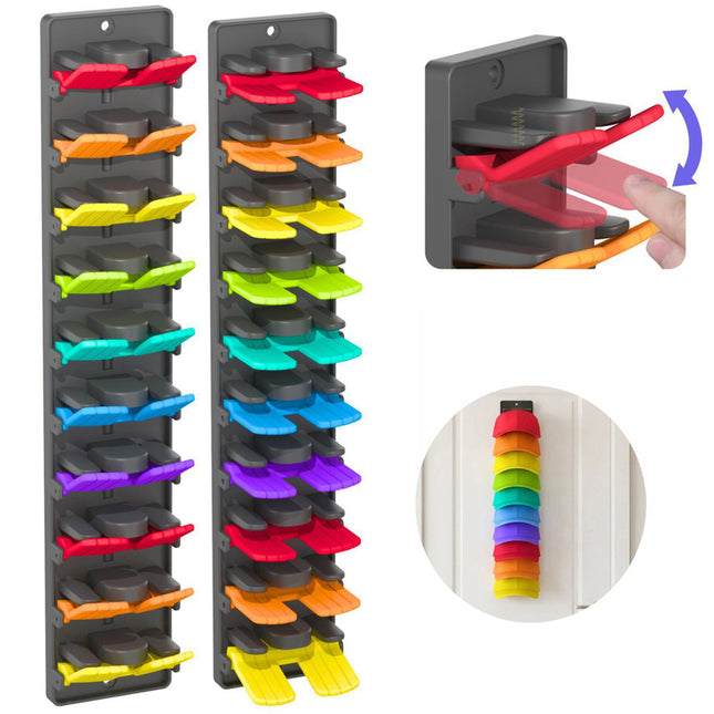 2PCS Space Saving 10 Hat Organizer Rack for Baseball Caps Hat Storage Holder