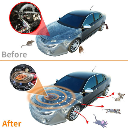2×New Ultrasonic Car Rodent Repeller - Under Hood Mouse & Rat Deterrent Device
