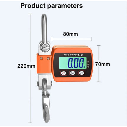 200g-500KG Digital Hanging Scale Butchers Mini Crane Scale Heavy Duty Hook