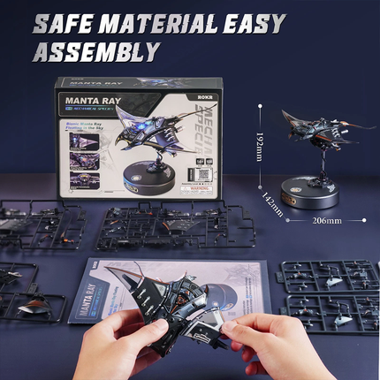 3D Metal Model Kit Manta Ray Puzzle Electric Mechanical Toy DIY Adult Gift