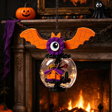 Halloween Building Blocks Ornament Glass Ball Pendant DIY Assembly Decoration Set