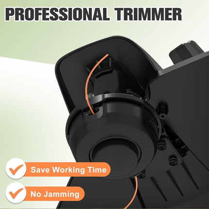 2.4mm Trimmer Line Whipper Snipper Cord Wire Brushcutter Speed Feed Head 4.1in(105x55mm) Mowing Head + 2.4mm Cord(100M)