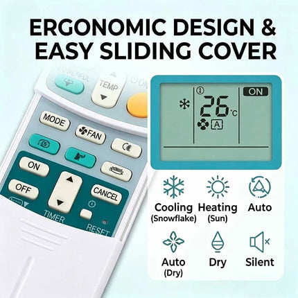 All-in-One Universal Replacement AC Remote Control for Daikin Air Conditioner