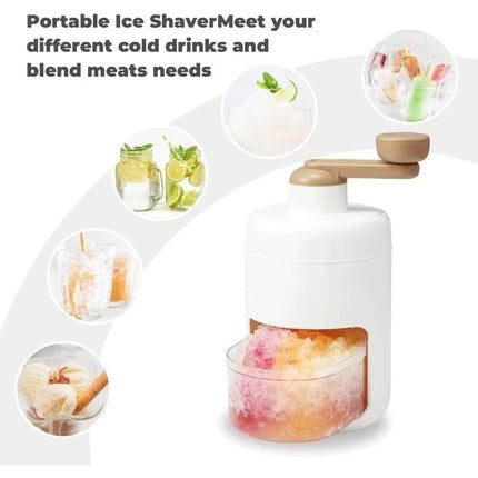 Ice Shaver Crusher Shredding Snow Cone Maker Machine Create Drink Tool