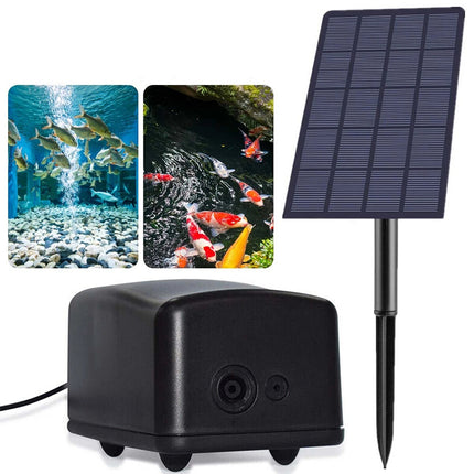1 PCS Solar oxygen pump(1xAir Stone) Outdoor Solar Oxygenator Aquarium Pond Fish Tank Aerator Air Pump Oxygen Stone