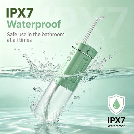 Foldable Oral Irrigator Water Jet Dental Teeth Flosser Tooth Cleaner 4 Nozzles