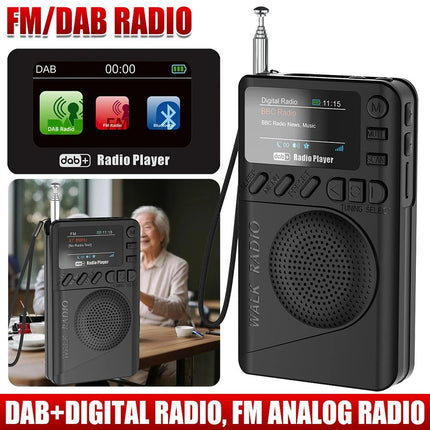 Pocket DAB/DAB+ Digital FM Radio LCD Display Good Sound Speaker Long Life