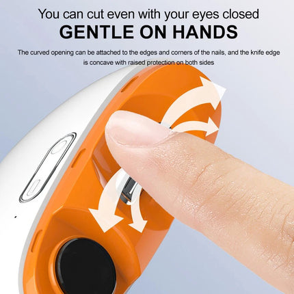 Electric Toe Nail Clippers Automatic With Light Trimmer USB Rechargeable