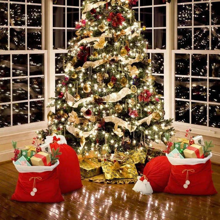100x70cm Huge Santa Claus Gift Bag Red Candy Bag Plush Storage Pouch Holiday Gifts