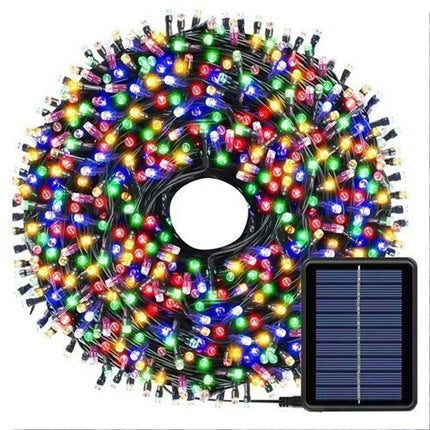 Solar Christmas String Lights Outdoor Waterproof LED Garden Multicolor Colourful