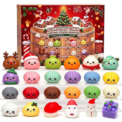 2026 Christmas Squi-shy Advent Calendar 24 Days Dumpling Toys Adult Xmas Gift